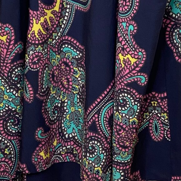 Blue Rain Maxi Dress M Made in USA Boho Paisley Spaghetti Strap Summer - Picture 9 of 12